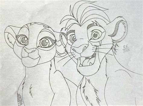 Tlg Kion And Queen Rani Pencil Drawing By Romes2802 On Deviantart