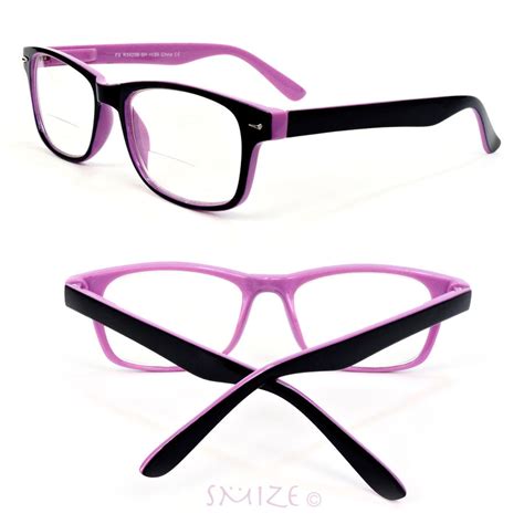 Blue Purple Two Tone Bifocal Readers With Spring Temple Reading Glasses Showtime Collection