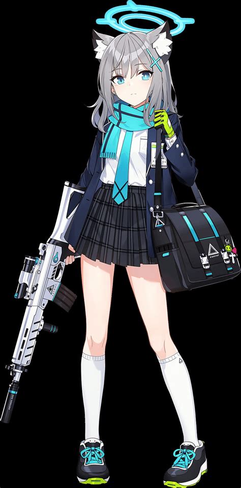 Blue Archive Anime Girls Anime Girl With Weapon Gun Shiroko Blue