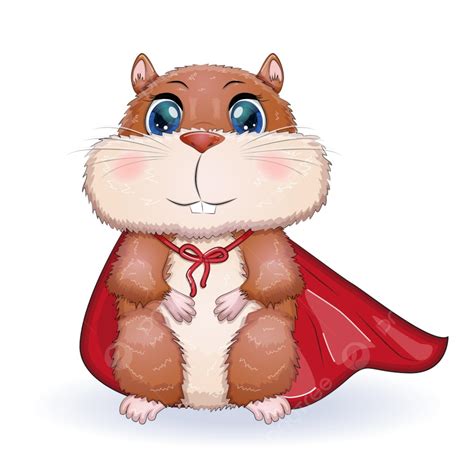 Gambar Superhero Hamster Kartun Super Merah Keren Anak Lucu Png Dan