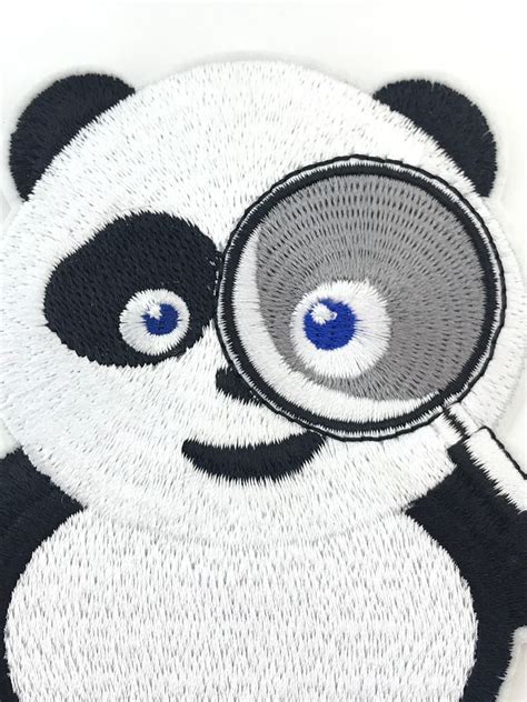 1 Iron On Patch Large Panda Patches Embroidered Diy Animal Etsy
