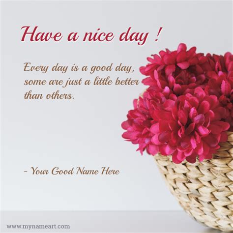 Have A Good Day Greetings With Name Wishes Greeting Card