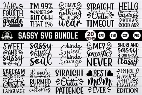 Sassy Svg Bundle Vol 1 Vectorency