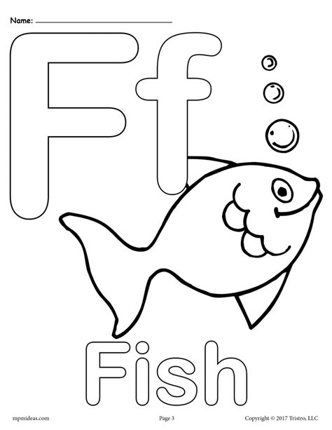 Letter F Alphabet Coloring Pages 3 Free Printable Versions Supplyme