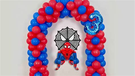 Spider Man Balloon Decoration For Birthday Boy Youtube