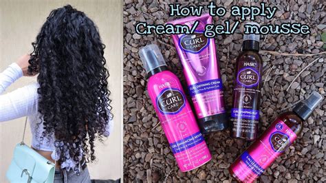 how to style curls using new hask curl care cream gel mousse australian products youtube