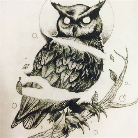 Evil Mad Eyed Owl Tattoo Design Tattooimagesbiz