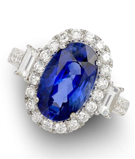 Gemshopping Interactive | Sapphire engagement ring blue, White gold