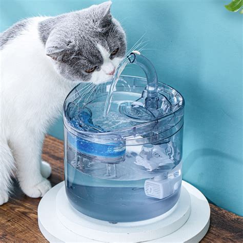 2l Automatic Cat Water Fountain With Faucet Dog Water Dispenser