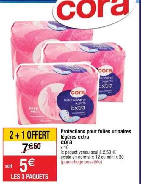 Promo Protections Pour Fuites Urinaires Légères Extra Cora chez Cora iCatalogue fr