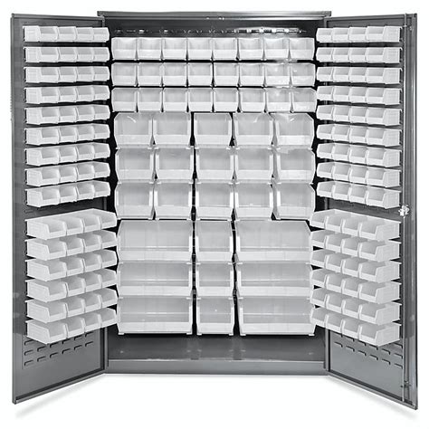Bin Storage Cabinet 48 X 24 X 78 168 Clear Bins H 2488c Uline