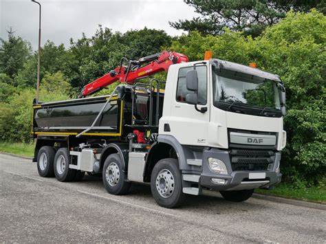 32 Tonne Daf Cf 85400 Tipper Grab With Palfinger Epsilon Crane Truck