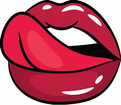 Tongue Lips Vector Licking Clip Glossy Female