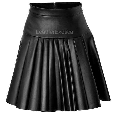 Spring Special Fully Pleated Leather Skirt