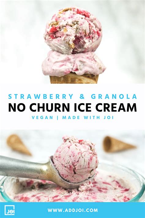 Strawberry And Granola No Churn Ice Cream