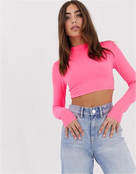 Pin By Fashmates Social Styling And S On Products Neon Pink Tops Neon Pink Shirts Neon Fashion
