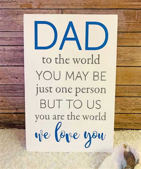 Dad We Love You Wood Sign 11 X 17 Wall Decor Etsy Uk
