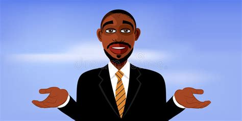 Handsome Black Man In A Suit Stock Illustration Illustration Of