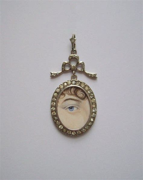 Lover S Eye Handpainted Georgian Jewel Style Photo Pendant Etsy