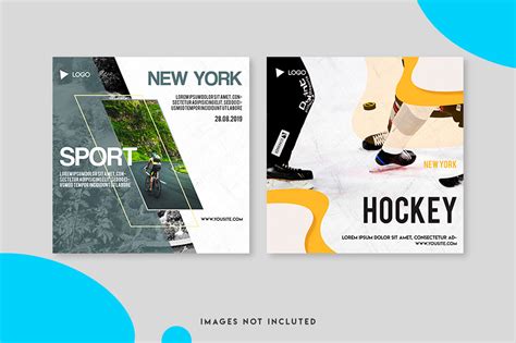9 Sport Instagram Template In One Set By Design360 Thehungryjpeg