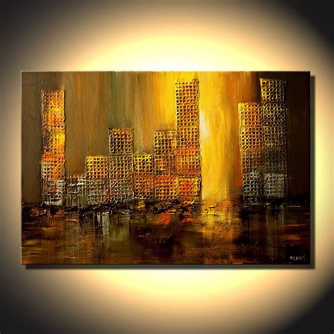 Original Palette Knife Urban Painting Original Abstract Art On Etsy