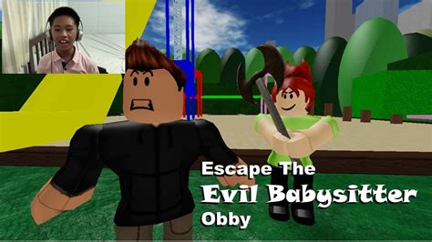 Roblox Noob Escape The Evil Babysitter Obby Roblox Gameplay