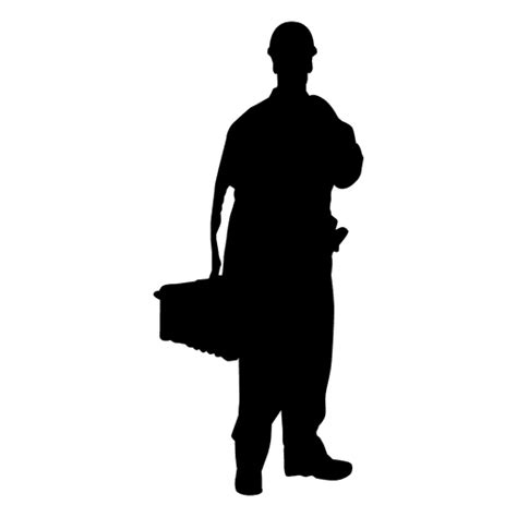 Construction Worker Toolbox Silhouette Transparent Png And Svg Vector File