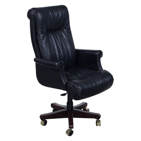 Harden 1408 105 Used Executive Leather Conference Chair Black