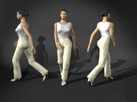 Woman Walking Pose 3d Model 3d Studio3ds Maxcinema 4ddxflightwave
