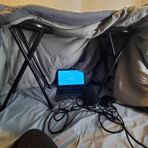 Who Needs A Real Recording Booth Im Good With My Blanket And Stools
