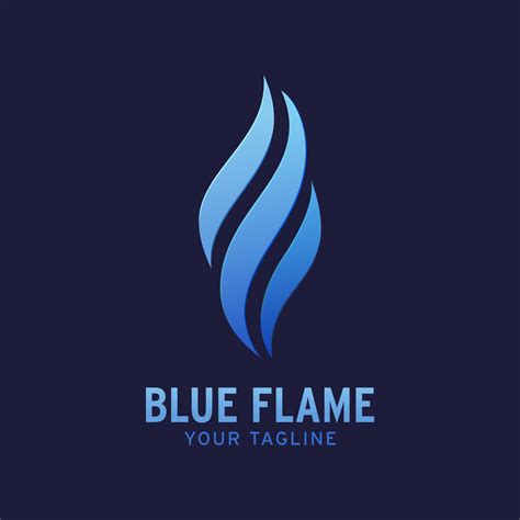 Blue Flame Logo Concept Design Template 562496 Vector Art At Vecteezy