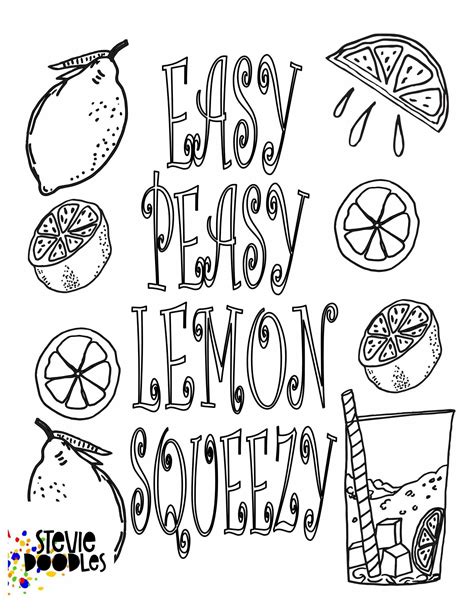 10 Free Lemons And Lemonade Coloring Pages — Stevie Doodles In 2021