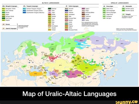 Map Of Uralic Altaic Languages Map Of Uralic Altaic Languages