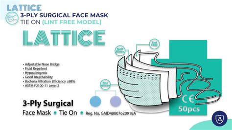 3 ply surgical face mask tie on 2 boxes blue
