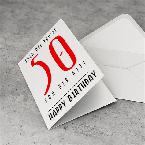 Rude 50th Birthday Cards Funny 50th Birthday Card For Best Friend