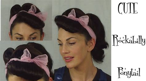 How To Rockabilly Ponytail Retro Vintage Pinup Hairstyle Vintagious