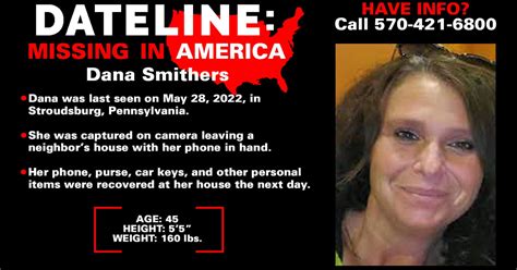 Sister Hoping For New Clues In Disappearance Of Pennsylvania Woman Dana Smithers Last Seen On