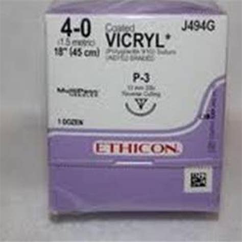 4 0 Coated Vicryl Suture P 3 18 Inch Box Of 12 Modern Medical