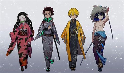 Demon Slayer Main Characters Poster By Espressiodesign Anime Demon