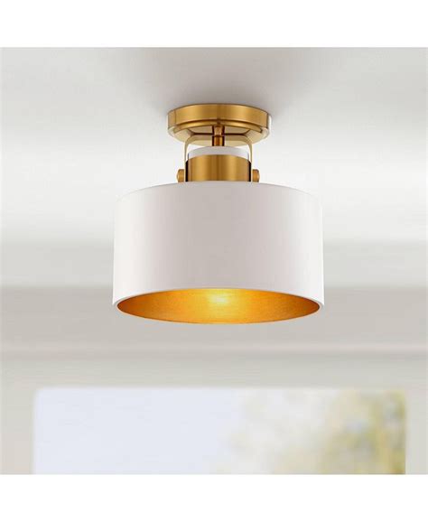 Possini Euro Design Courtney Modern Industrial Ceiling Light Semi Flush