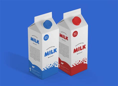 milk packaging mockup psd