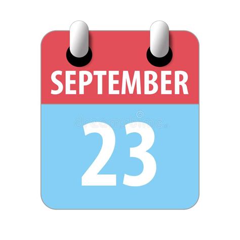 September 23rd Day 23 Of Monthsimple Calendar Icon On White