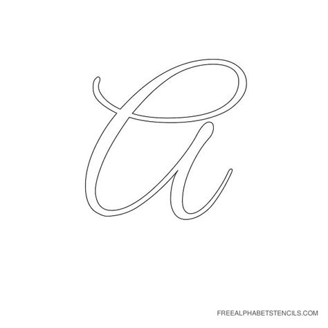 Free Cut Out Printable Cursive Letter Stencils