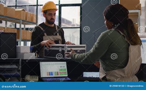 Warehouse Manager Fulfilling Purchases Stock Image - Image of orders