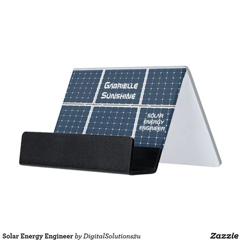Buy customized business card holders with your name/text at affordable price. Solar Energy Engineer Desk Business Card Holder | Zazzle ...