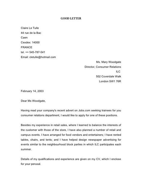Cover Letter Example In French Cover Letter Example