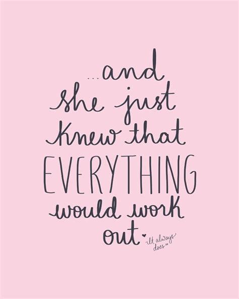 Everything Will Work Out 8 X 10 Digital Illustration Quote Art Print