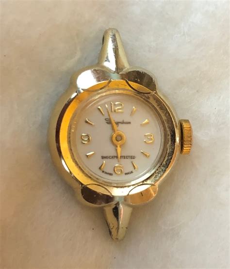 Ingraham Swiss Made Gold Plated Art Deco Wrist Watch No Band Etsy