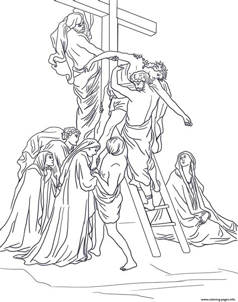 Good Friday 13 Thirteenth Station Jesus Is Taken Down From The Cross By