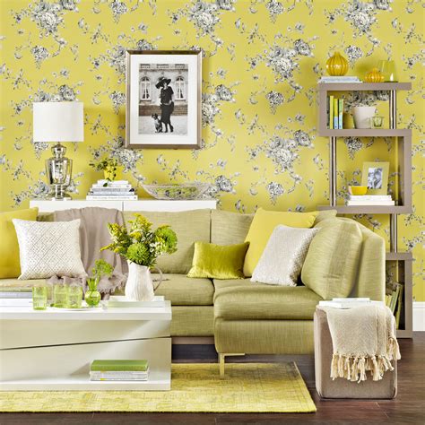 You can channel the past with the right wall treatment. Living room wallpaper - Wallpaper for living room - Grey ...